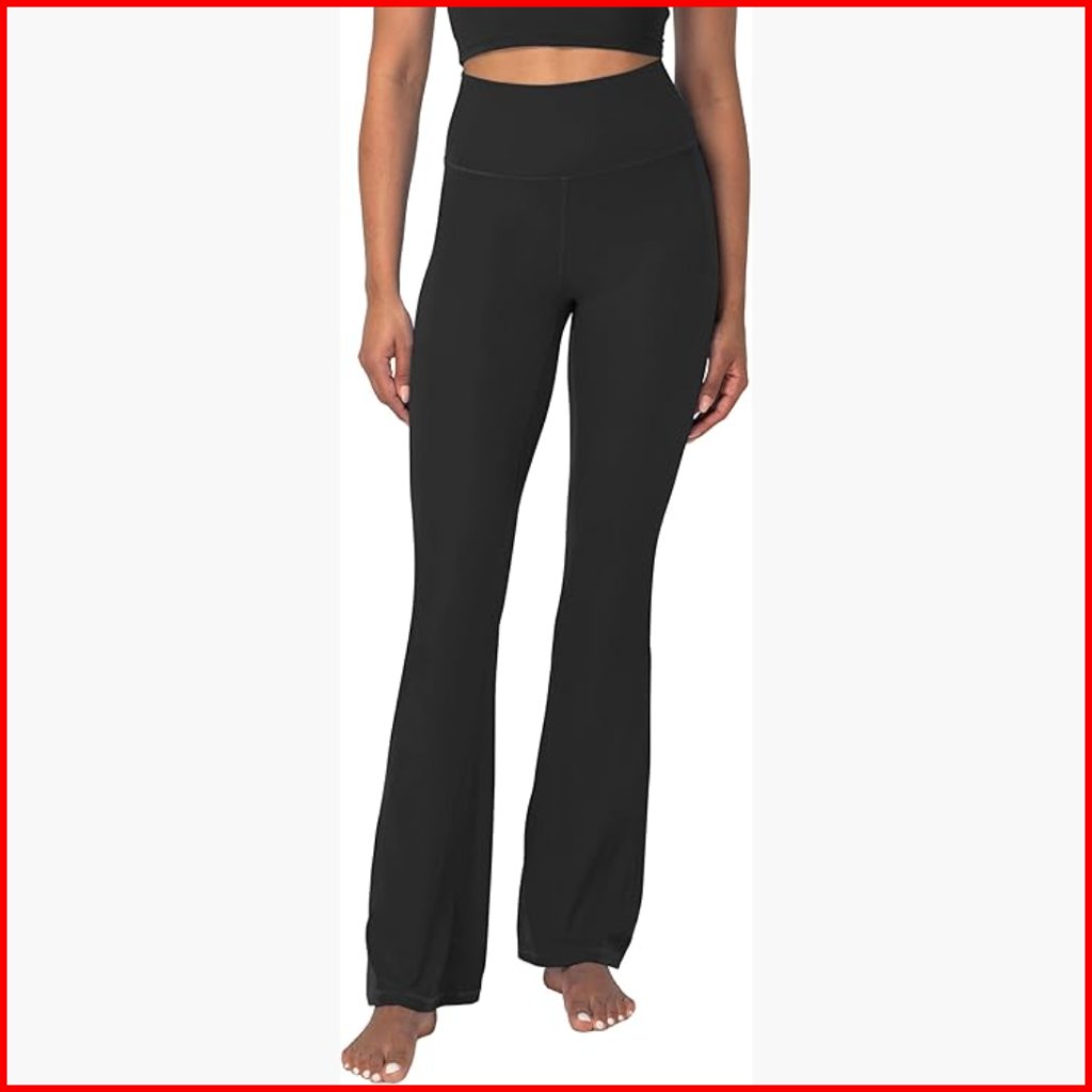 High Waist Mini Flare Leggings Tummy Control Yoga Pants 80 Nylon 20 Lycra